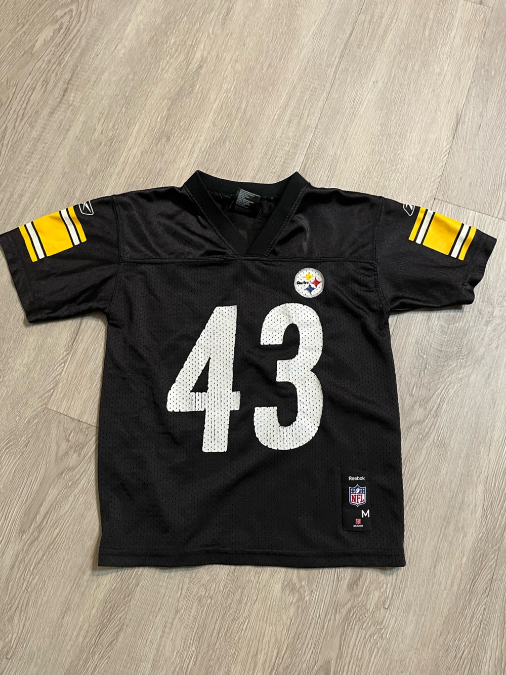 Reebok Kids Black & Yellow Pittsburgh Steelers #43 Troy Polamalu Jersey